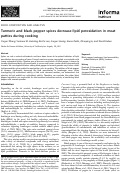 Cover page: Turmeric and black pepper spices decrease lipid peroxidation in meat patties during cooking