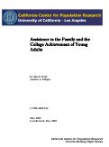 Cover page: Assistance to the Family and the College Achievement of Young Adults