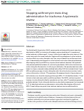 Cover page: Stopping azithromycin mass drug administration for trachoma: A systematic review