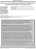 Cover page: Patient Age, Race and Emergency Department Treatment Area Associated with “Topbox” Press Ganey Scores