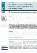 Cover page: The ORthopaedic Trauma Hospital Outcomes - Patient Operative Delays (ORTHOPOD) study.