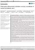 Cover page: Chloroquine differentially modulates coronary vasodilation in control and diabetic mice