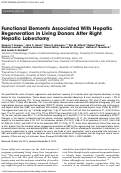 Cover page: Functional elements associated with hepatic regeneration in living donors after right hepatic lobectomy