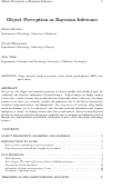 Cover page: Object Perception as Bayesian Inference