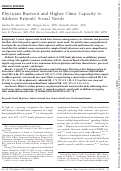Cover page: Physician Burnout and Higher Clinic Capacity to Address Patients' Social Needs