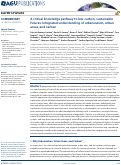 Cover page: A critical knowledge pathway to low‐carbon, sustainable futures: Integrated understanding of urbanization, urban areas, and carbon