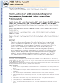 Cover page: The University of California at Los Angeles Alzheimers and Dementia Care program for comprehensive, coordinated, patient-centered care: preliminary data.