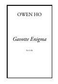 Cover page: Gavotte Enigma