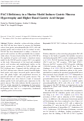 Cover page: PAC1 Deficiency in a Murine Model Induces Gastric Mucosa Hypertrophy and Higher Basal Gastric Acid Output