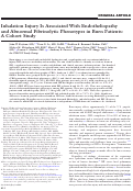 Cover page: Inhalation Injury is Associated with Endotheliopathy and Abnormal Fibrinolytic Phenotypes in Burn Patients: A Cohort Study