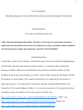 Cover page: Cues to Generality: Integrating Linguistic and Visual Information When Generalizing Biological Information