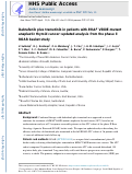 Cover page: Dabrafenib plus trametinib in patients with BRAF V600E-mutant anaplastic thyroid cancer: updated analysis from the phase II ROAR basket study