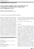 Cover page: Chronic allergen challenge induces bronchial mast cell accumulation in BALB/c but not C57BL/6 mice and is independent of IL-9