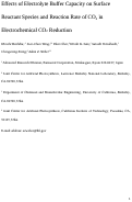 Cover page: Effects of Electrolyte Buffer Capacity on Surface Reactant Species and the Reaction Rate of CO2 in Electrochemical CO2 Reduction
