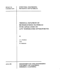 Cover page: Thermal Expansion of Heterogeneous Materials With Application to Low Temperature Environments