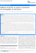 Cover page: Spillover of pH1N1 to swine in Cameroon: an investigation of risk factors.