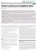 Cover page: Obesity in relation to serum persistent organic pollutant concentrations in CHAMACOS women