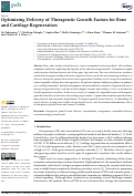 Cover page: Optimizing Delivery of Therapeutic Growth Factors for Bone and Cartilage Regeneration.