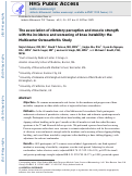 Cover page: The Association of Vibratory Perception and Muscle Strength With the Incidence and Worsening of Knee Instability: The Multicenter Osteoarthritis Study