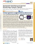 Cover page: Automated Gold Nanorod Spectral Morphology Analysis Pipeline