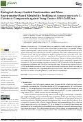 Cover page: Biological Assay-Guided Fractionation and Mass Spectrometry-Based Metabolite Profiling of Annona muricata L. Cytotoxic Compounds against Lung Cancer A549 Cell Line