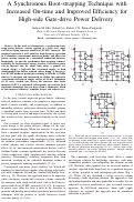 Cover page: A Synchronous Boot-strapping Technique with Increased On-time and Improved Efficiency for High-side Gate-drive Power Delivery