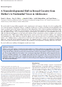 Cover page: A Neurodevelopmental Shift in Reward Circuitry from Mothers to Nonfamilial Voices in Adolescence.