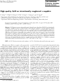 Cover page: High-quality GaN on intentionally roughened c-sapphire