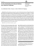 Cover page: Lead contamination in backyard chicken layer flocks in California.