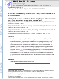 Cover page: Cannabis use for Sleep Disturbance Among Older Patients in a Geriatrics Clinic