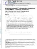 Cover page: Body size overestimation in anorexia nervosa: Contributions of cognitive, affective, tactile and visual information.