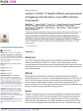 Cover page: Indirect COVID-19 health effects and potential mitigating interventions: Cost-effectiveness framework