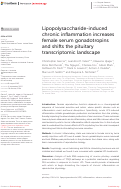 Cover page: Lipopolysaccharide-induced chronic inflammation increases female serum gonadotropins and shifts the pituitary transcriptomic landscape