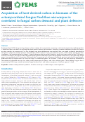 Cover page: Acquisition of host-derived carbon in biomass of the ectomycorrhizal fungus Pisolithus microcarpus is correlated to fungal carbon demand and plant defences