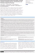 Cover page: Examining Homeless-Experienced Adults Smoking Cessation Treatment Use Pre- and Post-Entry into Permanent Supportive Housing.