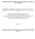 Cover page: Efficient Graph Based Assembly of Short-Read Sequences on a Hybrid Core Architecture