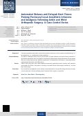 Cover page: Automated Boluses and Delayed-Start Timers Prolong Perineural Local Anesthetic Infusions and Analgesia Following Ankle and Wrist Orthopedic Surgery: A Case-Control Series