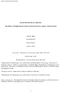 Cover page: Parolee Recidivism in California: The Effect of Neighborhood Context and Social Service Agency Characteristics