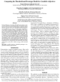 Cover page: Comparing the Threshold and Prototype Model for Gradable Adjectives