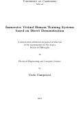 Cover page: Immersive Virtual Human Training Systems based on Direct Demonstration