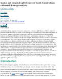 Cover page: Spatial and temporal uplift history of South America from calibrated drainage analysis