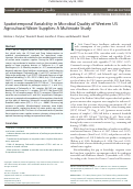 Cover page: Spatiotemporal Variability in Microbial Quality of Western US Agricultural Water Supplies: A Multistate Study