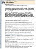 Cover page: Menopausal Hormone Therapy and Health Outcomes During the Intervention and Extended Poststopping Phases of the Women’s Health Initiative Randomized Trials