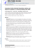 Cover page: Lipopolysaccharide-stimulated intracellular cytokines and depressive symptoms in community-dwelling older adults