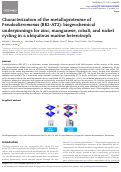 Cover page: Characterization of the metalloproteome of Pseudoalteromonas (BB2-AT2): biogeochemical underpinnings for zinc, manganese, cobalt, and nickel cycling in a ubiquitous marine heterotroph.