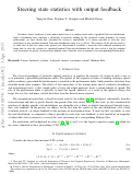 Cover page: Steering state statistics with output feedback