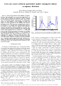 Cover page: Low-cost coarse airborne particulate matter sensing for indoor occupancy detection