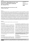 Cover page: Proteinuria, Hypoalbuminemia, and Chronic Lymphocytic Leukemia: An Unusual Trio