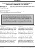 Cover page: Detection of Type B Aortic Dissection in the Emergency Department with Point-of-Care Ultrasound