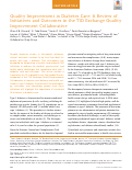 Cover page: Quality Improvement in Diabetes Care: A Review of Initiatives and Outcomes in the T1D Exchange Quality Improvement Collaborative.